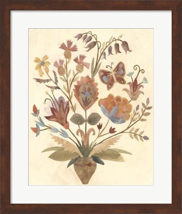 Framed Vintage Paper Bouquet II Print