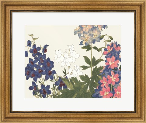 Framed Japanese Flower Garden III Print