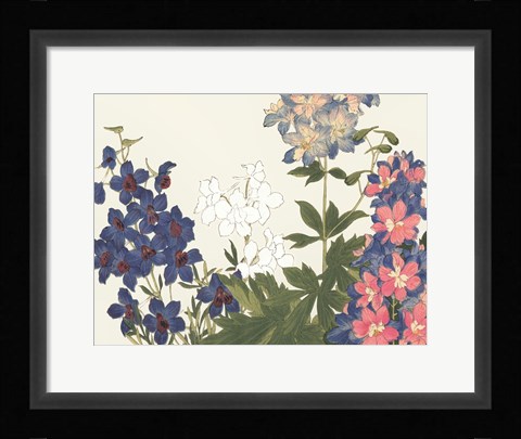 Framed Japanese Flower Garden III Print