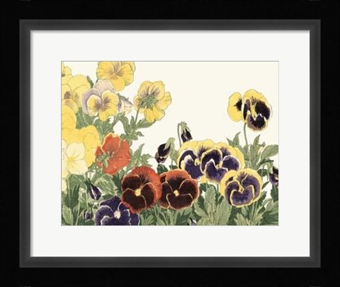 Framed Japanese Flower Garden V Print