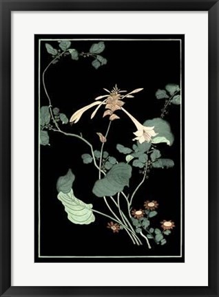 Framed Midnight Floral I Print