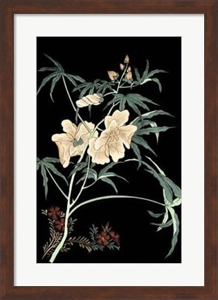 Framed Midnight Floral II Print