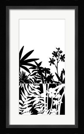Framed Tropical Silhouette I Print