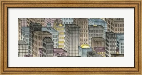 Framed City By Night II Print