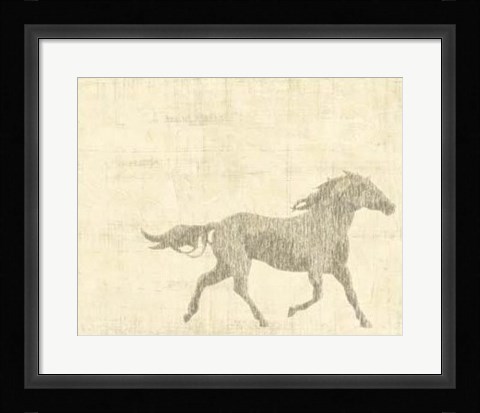 Framed Vintage Horse I Print