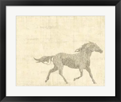 Framed Vintage Horse I Print