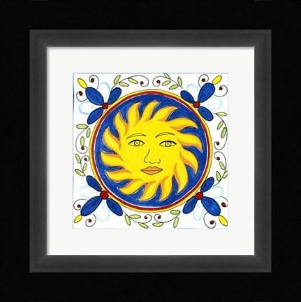 Framed Rustic Tile I Print