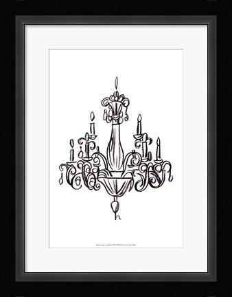 Framed Graphic Chandelier I Print