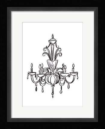Framed Graphic Chandelier II Print