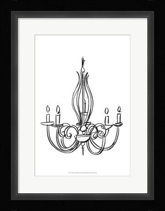 Framed Graphic Chandelier IV Print