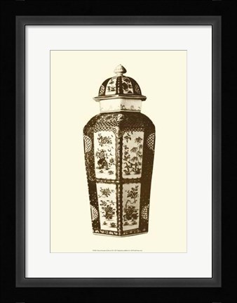 Framed Manor Porcelain In Brown III Print