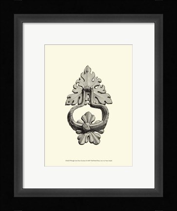 Framed Wrought Iron Door Knocker I Print