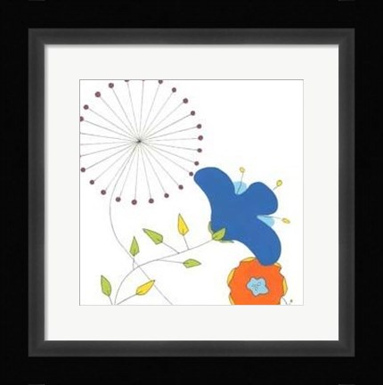 Framed Playful Blooms I Print