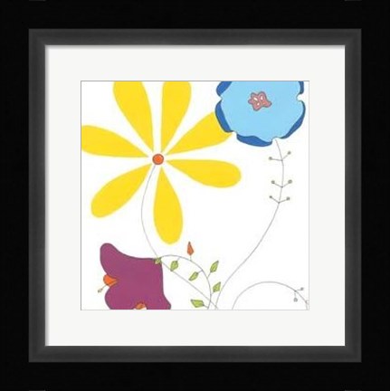 Framed Playful Blooms III Print