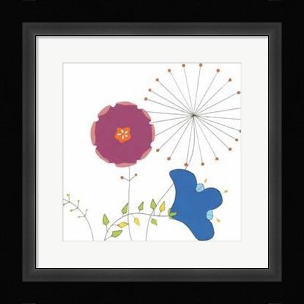 Framed Playful Blooms IV Print