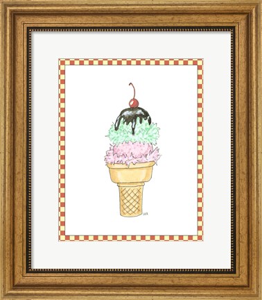 Framed Ice Cream Parlor I Print
