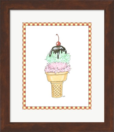 Framed Ice Cream Parlor I Print