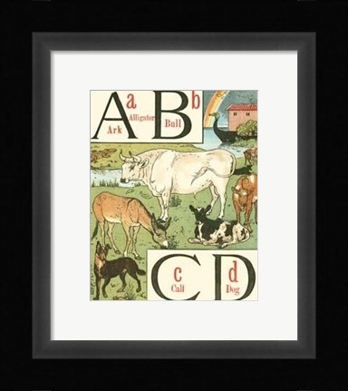 Framed Noah's Alphabet I Print