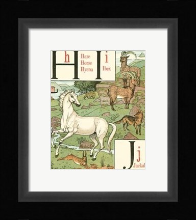 Framed Noah's Alphabet III Print