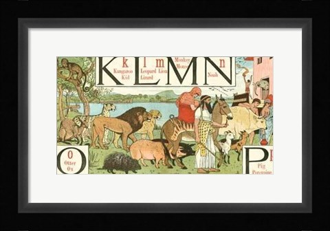 Framed Noah's Alphabet IV Print