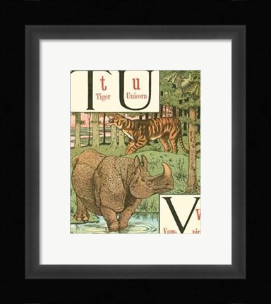 Framed Noah's Alphabet VI Print