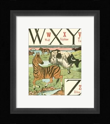 Framed Noah's Alphabet VII Print