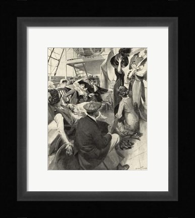 Framed Fashion Aboard Ship Print
