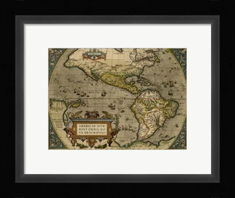 Framed Small Novi Orbis Map Print