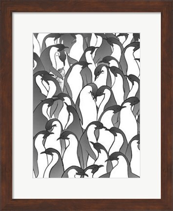 Framed Penguin Family II Print