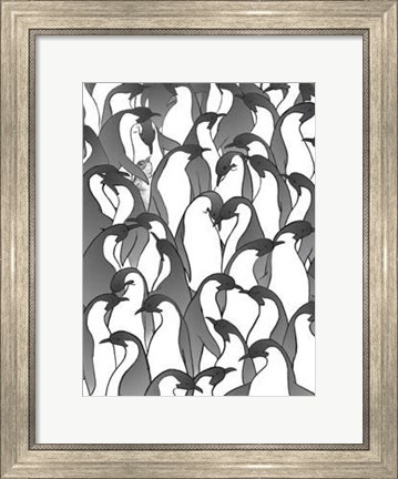 Framed Penguin Family II Print