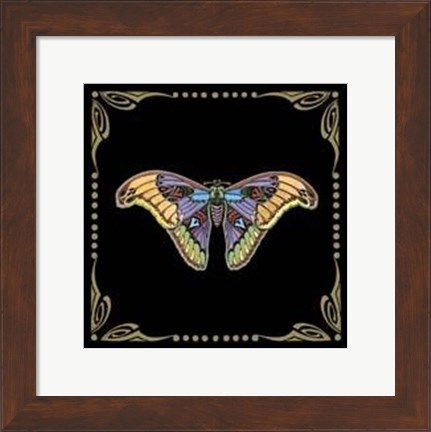 Framed Cloisonne Butterfly Print