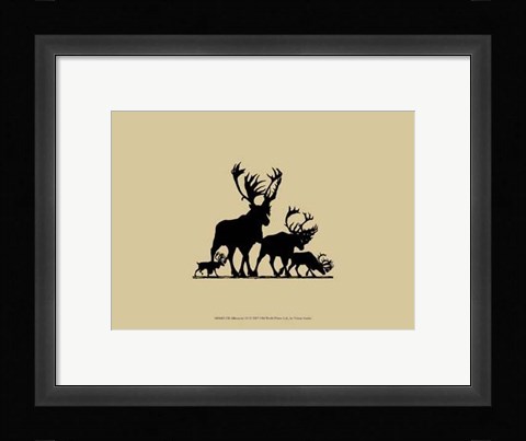 Framed Elk Silhouette III Print