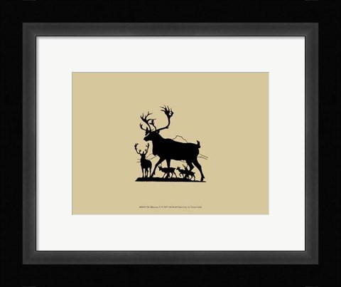 Framed Elk Silhouette IV Print