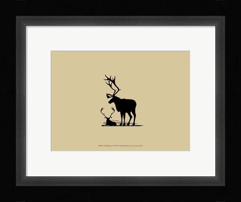 Framed Elk Silhouette VI Print