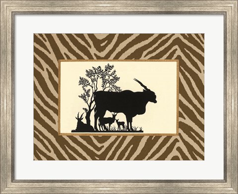 Framed Serengeti Silhouette I Print