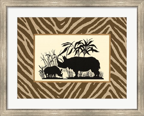 Framed Serengeti Silhouette II Print