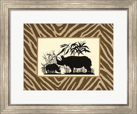 Framed Serengeti Silhouette II Print