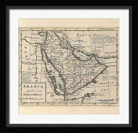 Framed Arabia, Agreeable To Modern History Print