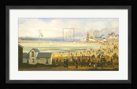 Framed Beach Scene Print
