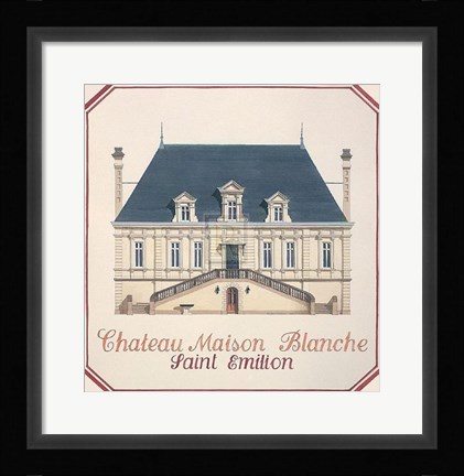 Framed Chateau Maison Blanche Print