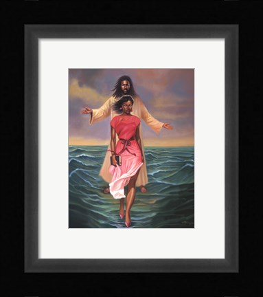 Framed He Walks With Me (Mini) Print