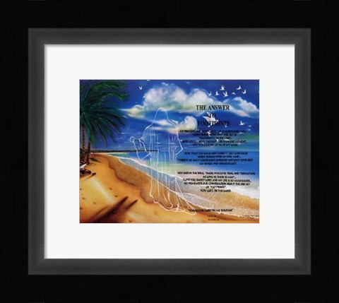 Framed Answer To Footprints (Shadow) (Mini) Print