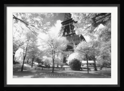 Framed Afternoon In Paris, Parc Du Champ De Mar Print