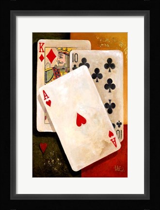 Framed Poker King Print