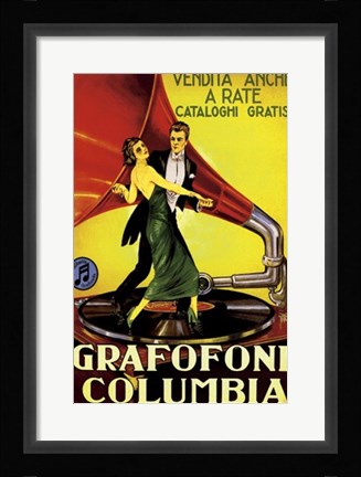 Framed Grafofoni Columbia Print