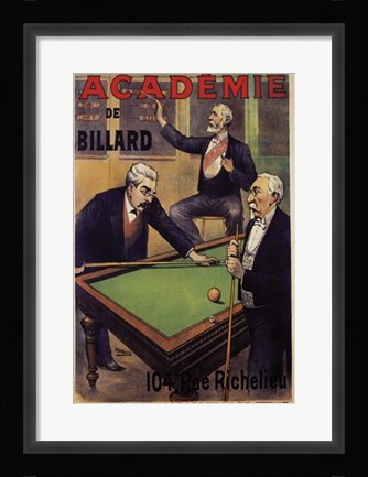Framed Academie De Billard Print