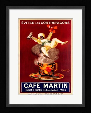 Framed Cafe Martin Print