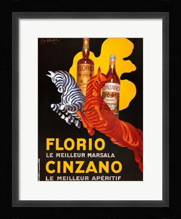 Framed Florio Cinzano Print