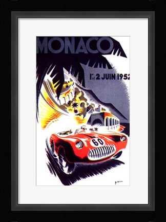 Framed Monaco, 1952 Print