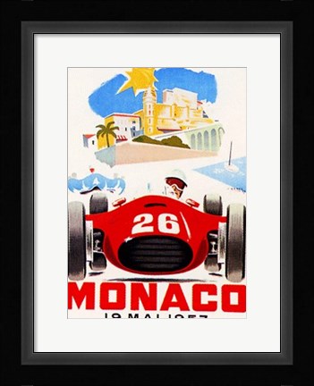 Framed Monaco, 1957 II Print